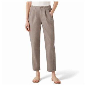 Eileen Fisher NWT Denim Reed (Beige) Organic Cotton Tapered Ankle Pants, Size 20